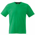 A plain green T-shirt from Fruit of the Loom, product code SS048, displayed on a white background.
