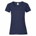 Fruit of the Loom's SS050, a plain navy blue short-sleeve T-shirt, is displayed on a white background.