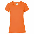 A Fruit of the Loom SS050 orange, short-sleeved, crew neck T-shirt.