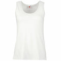 Fruit of the Loom SS051 sleeveless tank top in plain white displayed against a white background.
