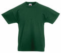 A plain dark green T-shirt from Fruit of the Loom, model SS088, displayed on a white background.