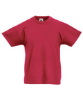 The SS088 short-sleeved plain red T-shirt from Fruit of the Loom is displayed against a white background.