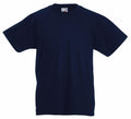 A Fruit of the Loom SS088 black t-shirt displayed on a white background.