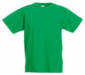 The Fruit of the Loom SS088 is a plain green t-shirt displayed against a white background.