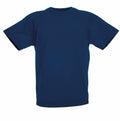 A navy blue Fruit of the Loom t-shirt, model SS088, displayed against a white background. This t-shirt features short sleeves and a round neckline.