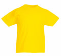 A product image displaying the SS088, a plain yellow T-shirt by Fruit of the Loom, shown against a white background. This T-shirt features short sleeves and a classic crew neckline.