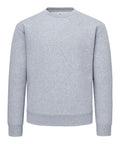 A light grey crewneck sweatshirt with long sleeves and a classic, logo-free design is shown on a white background. Product: Sweatshirts.