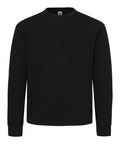 A plain black crewneck sweatshirt from Sweatshirts with long sleeves, ribbed cuffs and hem, no visible logos or designs, laid flat on a white background.