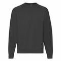 A plain black sweatshirt from Fruit of the Loom, model SS270, features long sleeves and a crew neck, displayed against a white background.