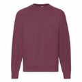 The Fruit of the Loom SS270 is a maroon sweatshirt featuring long sleeves and a crew neck, displayed against a white background.