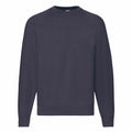 The SS270 sweatshirt by Fruit of the Loom is a simple, dark navy blue design featuring long sleeves and a crew neckline, set against a white background. The fabric looks soft and comfortable, making it ideal for casual wear.