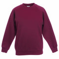A plain maroon Fruit of the Loom sweatshirt (Product Name: SS271) displayed on a white background.