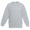 The Fruit of the Loom SS271 is a light gray sweatshirt featuring long sleeves and a crew neck, shown against a white background.