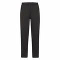 The Fruit of the Loom SS324 black sweatpants, featuring an elastic waistband, are displayed against a plain white background.