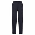 Fruit of the Loom's SS324 black sweatpants with an elastic waistband, displayed against a white background.