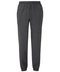 Fruit of the Loom SS405 sweatpants in gray feature elastic waistband and cuffs, showcased against a white background.