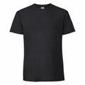 A short-sleeved, round-neck black t-shirt from Fruit of the Loom, product code SS422.