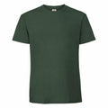 A plain dark green T-shirt from Fruit of the Loom, model SS422, is displayed against a white background. It features short sleeves and a crew neckline, offering a simple and classic design.