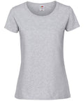 Fruit of the Loom's SS424 T-shirt showcased with a crew-neck design against a white background.