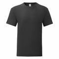 Fruit of the Loom SS430 short-sleeve black T-shirt on a white background.