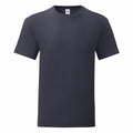 A Fruit of the Loom SS430 T-shirt in plain dark gray is displayed against a white background, featuring short sleeves and a crew neck style.