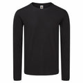 SS433 by Fruit of the Loom in a classic black long-sleeve crewneck design set against a white background.
