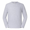 The SS434 from Fruit of the Loom, a plain long-sleeve shirt in light gray, is displayed on a white background.