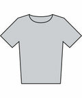 Illustration of the Fruit of the Loom SS436, a plain short-sleeved light gray T-shirt. The shirt is displayed front-facing on a white background.