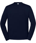 A navy blue, long-sleeved Sweatshirts crew neck is shown from the front against a white background.