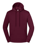 A maroon Hoodies sweatshirt with a front kangaroo pocket, drawstring hood, and long sleeves, shown on a white background.