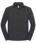 A dark grey "Sweatshirts" pullover with a quarter-zip front and long sleeves is shown against a white background.