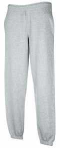 Fruit of the Loom SS805 sweatpants in gray, featuring an elastic waistband and cuffs.