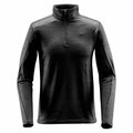 Stormtech ST021 long-sleeve quarter-zip pullover in black with a textured pattern.