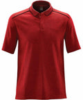 A Stormtech ST078 short-sleeve collared polo shirt in plain red, viewed from the front.