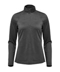 The Sports Overtops is a dark grey long-sleeve pullover featuring a quarter-zip front and stand-up collar. It has a simple, fitted design without visible branding or decorations, displayed on a plain white background.