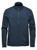 The Stormtech ST200 is a dark blue zip-up jacket featuring a stand collar and two zippered side pockets.