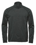 The ST202 Stormtech quarter-zip pullover in dark green, featuring long sleeves, set against a white background.
