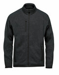 The Stormtech ST204 is a dark gray zip-up fleece jacket featuring two side pockets and one chest pocket.
