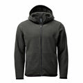 Product ST229, a zip-up hooded jacket by Stormtech in dark green, is showcased against a plain white background.