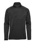 The Sports Overtops is a long-sleeve, dark grey quarter-zip jumper featuring a stand-up collar and soft, slightly textured fabric, displayed on a plain white background.