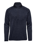 The Sports Overtops is a long-sleeve, dark navy blue quarter-zip pullover with a stand-up collar and textured fabric, featuring a clean design with no visible logos or patterns. Displayed on a plain white background.