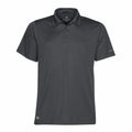 Stormtech ST669 short-sleeve polo shirt in dark gray, featuring a collar and three buttons.