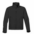 Stormtech's ST800 black zip-up jacket comes with a high collar, side pockets, and a subtle logo on the sleeve.