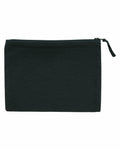 A Stanley/Stella SX059 pouch in plain black with a zipper sits flat against a white background.