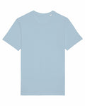 The SX087 T-shirt by Stanley/Stella is displayed against a white background, featuring a classic crew neck and short sleeves in plain light blue.