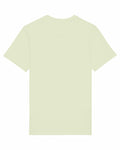 A Stanley/Stella SX087 T-shirt in a plain, light cream color is displayed against a white background. This shirt features short sleeves and a round neckline, highlighting its simple and classic design.