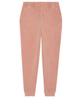 SX100 jogger pants from Stanley/Stella, showcased against a plain white background, feature side pockets and a drawstring waistband. They come with ribbed cuffs at the ankles.