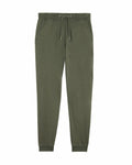 The SX100 jogger pants from Stanley/Stella feature an elastic waistband, drawstring, and side pockets. They are designed with ribbed cuffs at the ankles for a comfortable and casual style.