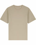 Product SX142 by Stanley/Stella features a simple beige T-shirt with short sleeves and a round neckline, displayed flat against a white background.