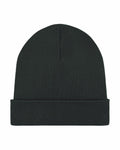SX146 by Stanley/Stella: A dark green knit beanie with a folded brim, presented on a white background.